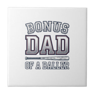 Bonus Vader van een Baller Vintage Sportshirt Ontw Tegeltje