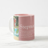 Bonusmoeder, stiefmoeder Definitie 4 foto-collage  Tweekleurige Koffiemok (Voorkant links)