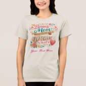 Bonusmoeder van titel, moeder van hart Moederdag Tri-Blend Shirt (Voorkant)