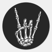 Bony Rock Hand Ronde Sticker (Voorkant)