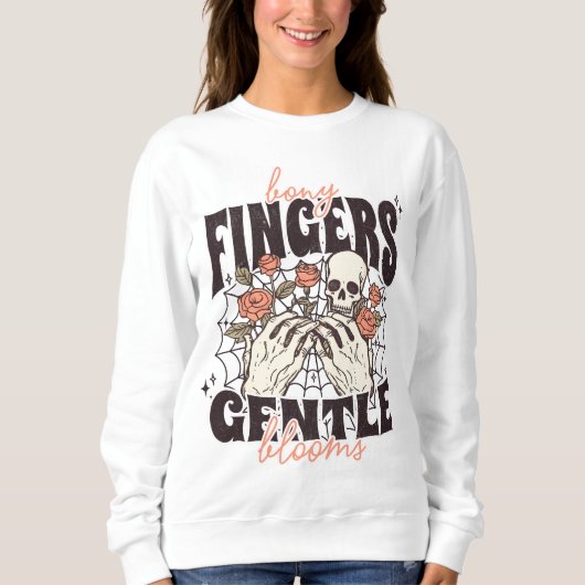 Bony vinger zachte bloemen T-Shirt (Voorkant)