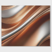 Bonze Zilver Wavy Patroonpapier Cadeaupapier (Vlak)