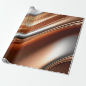 Bonze Zilver Wavy Patroonpapier Cadeaupapier (Uitgerold)