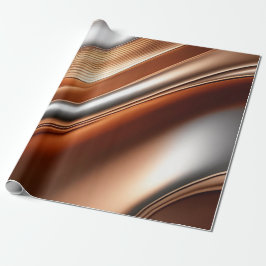 Bonze Zilver Wavy Patroonpapier Cadeaupapier
