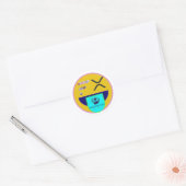 Bonzentech FLR XRP Crypto Face Sticker! Ronde Sticker (Envelop)