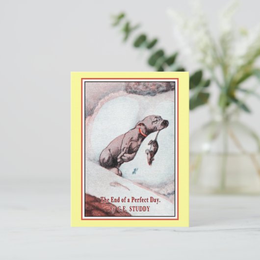 "Bonzo de Hond" in "Einde van de Dag" Briefkaart (Staand voorkant)