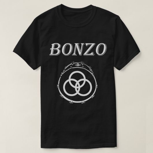 Bonzo Three Rings Symbol Bass Drum T-Shirt (Design voorkant)