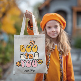 Boo aan u Persoonlijke Halloween Tote Bag