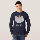 BOO, aangepaste foto-spookachtige enge enge Hallow T-shirt (Voorkant volledig)
