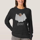 BOO, aangepaste foto-spookachtige enge enge Hallow T-shirt (Voorkant)