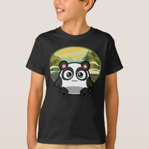 Boo als Panda Kinder Donkere T-shirt