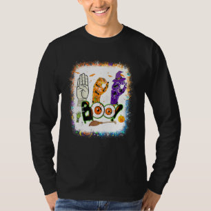 Boo Amerikaanse Gebarentaal Asl Dove Halloween Kos T-shirt