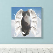 Boo Angel - 30 x 30 cm - Stretched Canvas afdrukke Afdruk (Insitu (Houten vloer))