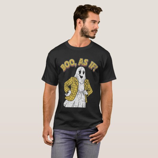 BOO, AS IF!" Clueless Ghost 90s Pop Culture T-shirt (Voorkant volledig)