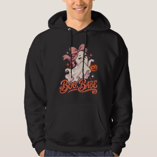 Boo Babe Roze Geest Halloween Hoodie