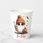 Boo Baby Ghost en Pumpkin Halloween Papieren Bekers (Voorkant)