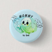 Boo Baby shower Halloween Blauw Thema Schattige Fe Ronde Button 3,2 Cm (Voorkant)