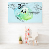 Boo Baby shower Halloween Blauw Thema Schattige Fe Spandoek (Insitu)