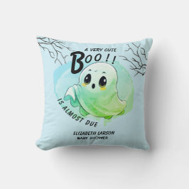 Boo Baby Shower Halloween Blauwe Thema Cute Feestj Kussen