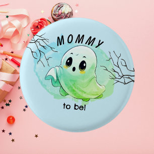 Boo Baby Shower Halloween Blauwe Thema Cute Feestj Ronde Button 3,2 Cm