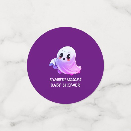 Boo Baby shower Halloween Deep Paarse Theme Party Confetti (Kleine voorkant)