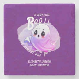 Boo Baby shower Halloween Deep Paarse Theme Party Stenen Onderzetter