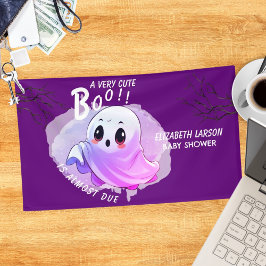 Boo Baby Shower Halloween Paarse Thema Cute Feestj Spandoek