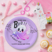 Boo Baby shower Halloween Paarse thema Schattige f Papieren Bordje (Feest)