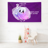 Boo Baby shower Halloween Paarse thema Schattige f Spandoek (Insitu)
