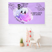 Boo Baby shower Halloween Paarse thema Schattige f Spandoek (Insitu)