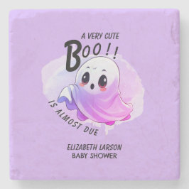 Boo Baby shower Halloween Paarse thema Schattige f Stenen Onderzetter