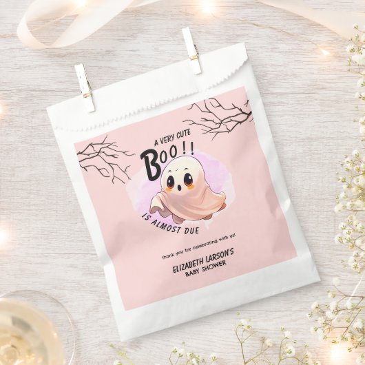 Boo Baby shower Halloween Roze thema Schattige fee Bedankzakje (Geknipt)