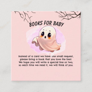 Boo Baby shower Halloween Roze thema Schattige fee Informatiekaartje