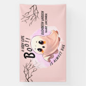 Boo Baby shower Halloween Roze thema Schattige fee Spandoek (Verticaal)