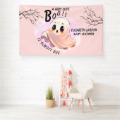 Boo Baby shower Halloween Roze thema Schattige fee Spandoek (Insitu)