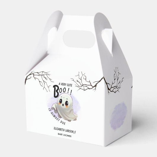 Boo Baby shower Halloween thema Leuk feest Bedankdoosjes (Achterkant)