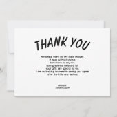 Boo Baby shower Halloween thema Leuk feest Bedankkaart (Achterkant)