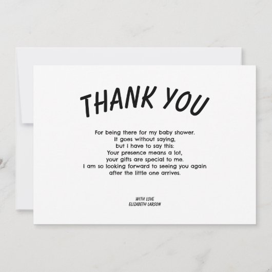 Boo Baby shower Halloween thema Leuk feest Bedankkaart (Achterkant)