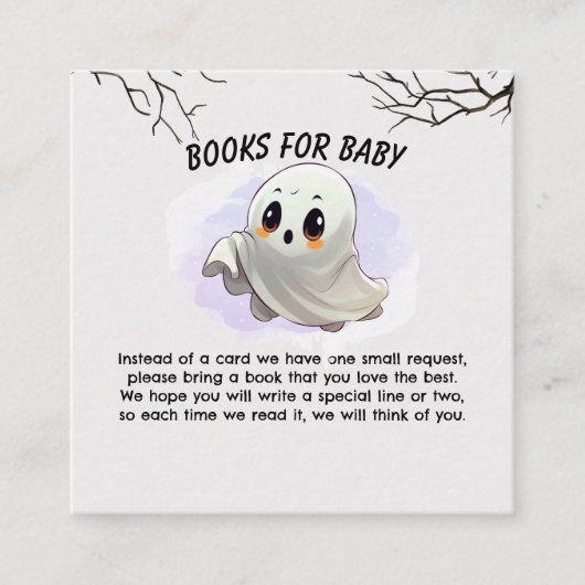 Boo Baby shower Halloween thema Leuk feest Informatiekaartje (Voorkant)
