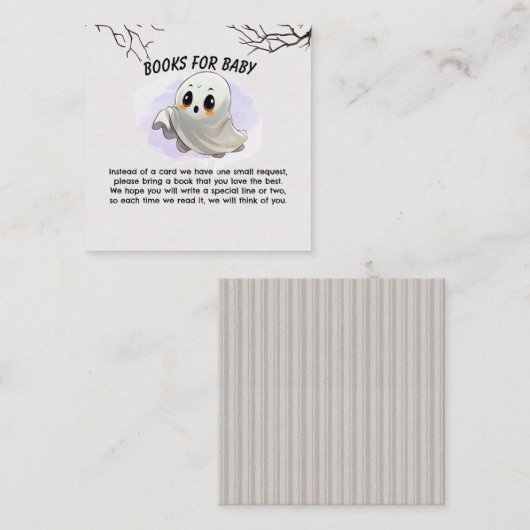 Boo Baby shower Halloween thema Leuk feest Informatiekaartje (Voorkant / Achterkant)