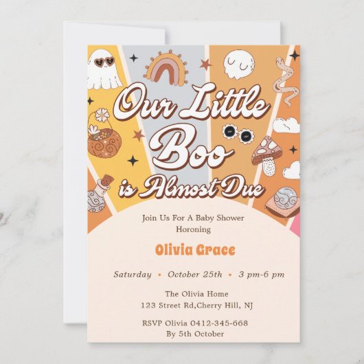 Boo Baby shower Onze kleine boe is bijna te wijten Kaart (Voorkant)