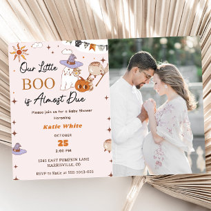 Boo Baby shower Onze kleine boe is bijna te wijten Kaart