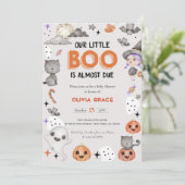 Boo Baby shower Onze kleine boe is bijna te wijten Kaart (Staand voorkant)