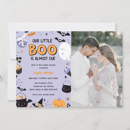 Boo Baby shower Onze kleine boo is bijna te wijten Kaart (Voorkant)