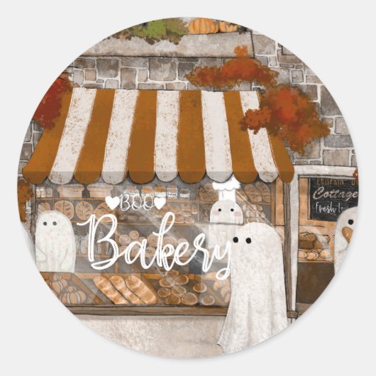 Boo Bakery Ronde Sticker (Voorkant)