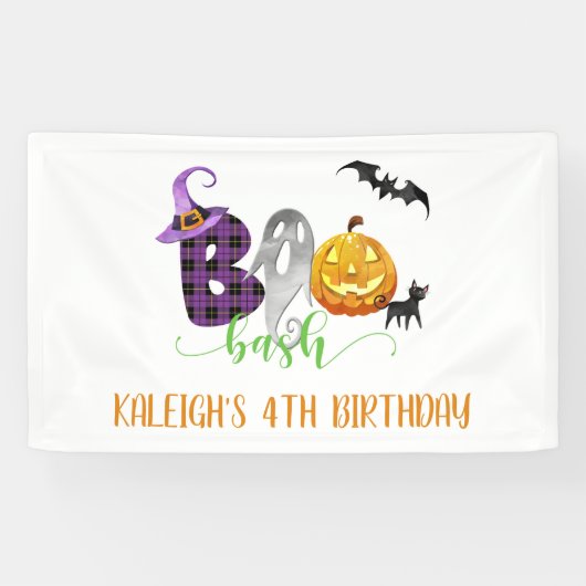 Boo Bash Birthday Banner (Horizontaal)