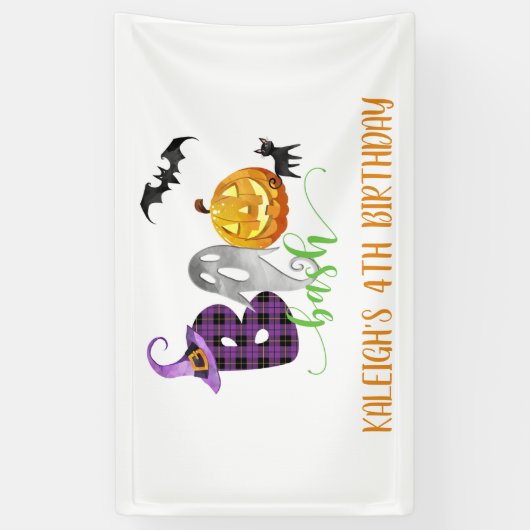 Boo Bash Birthday Banner (Verticaal)