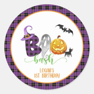 Boo Bash Birthday Sticker - Aangepast