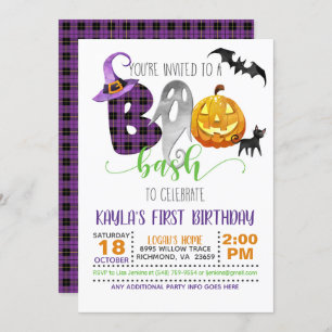 Boo Bash Birthday Uitnodiging
