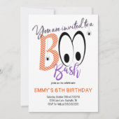 BOO BASH HALLOWEEN BIRTHDAY ARTIJ INVITATIE KAART (Voorkant)